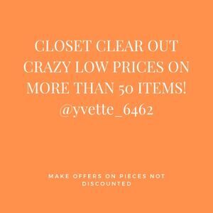 Closet Clear Out Sale